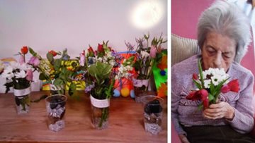Flower arranging brightens up the day at Colton care home